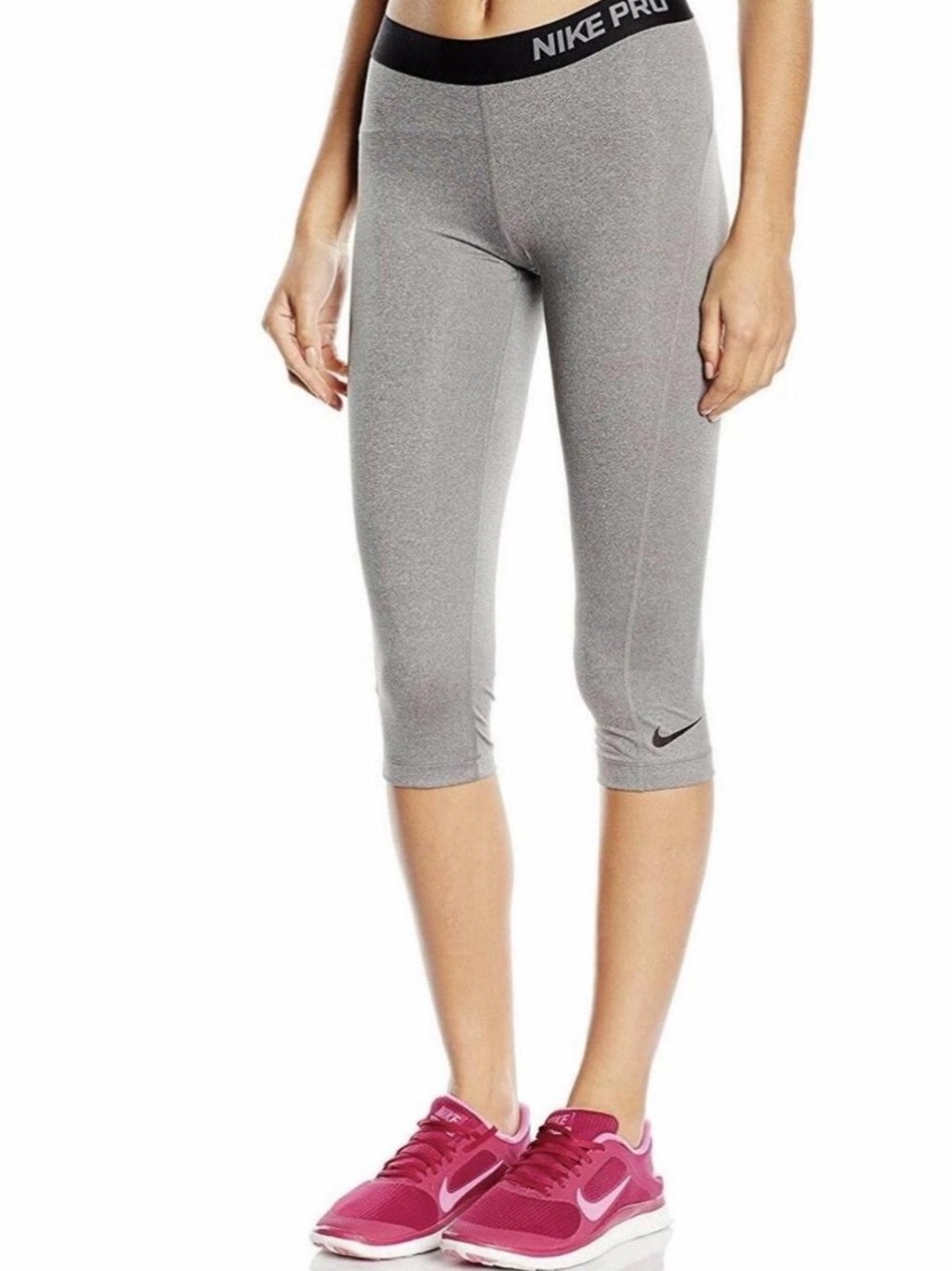 Nike Pro Capri Legging Grey Dri Fit